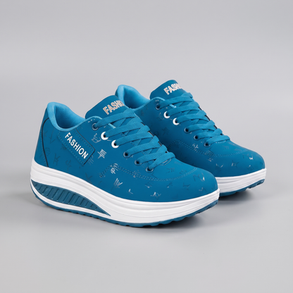 Chloe Lace-Up Sneakers - Blue