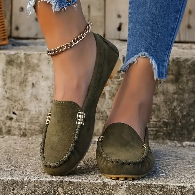 Chloe Soft Flats - Olive