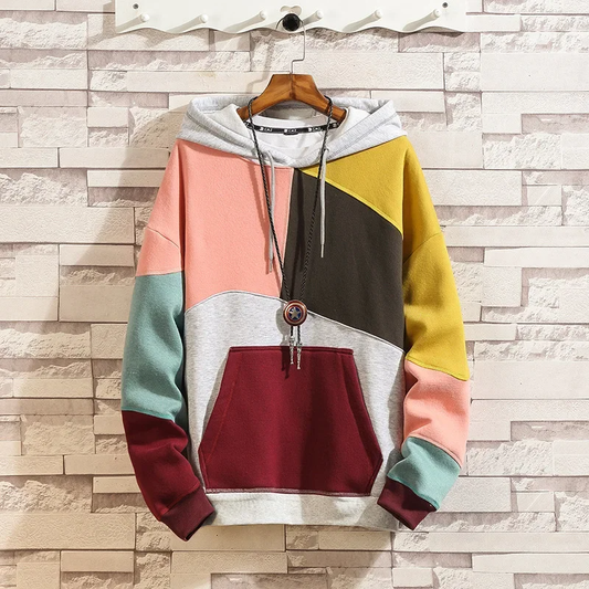 Pulse Patchwork Hoodie - White