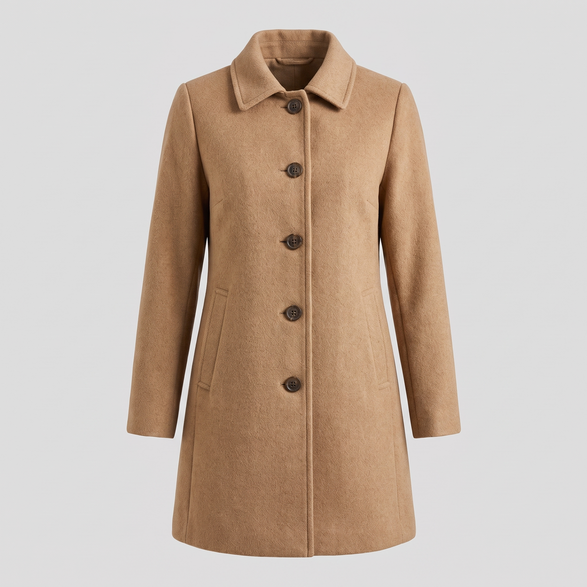 Clara Heritage Wool Coat - Brown
