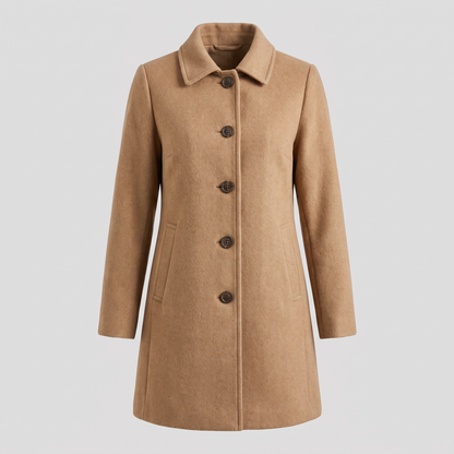 Clara Heritage Wool Coat - Brown