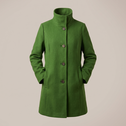 Clara Heritage Wool Coat - Green