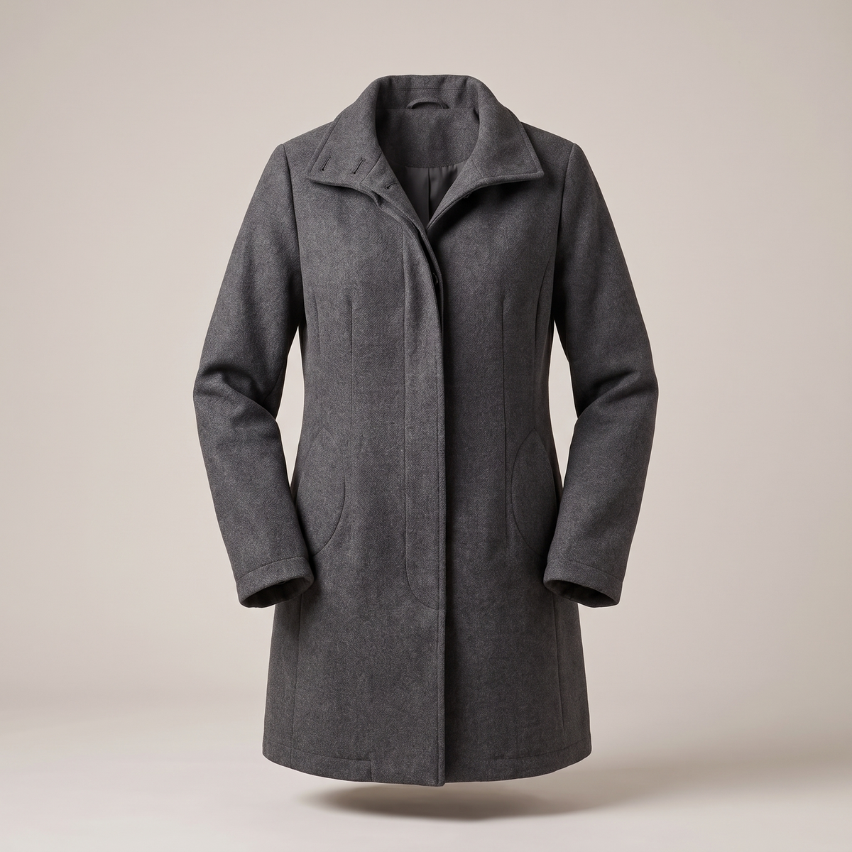Clara Heritage Wool Coat - Grey