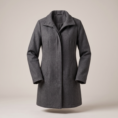 Clara Heritage Wool Coat - Grey