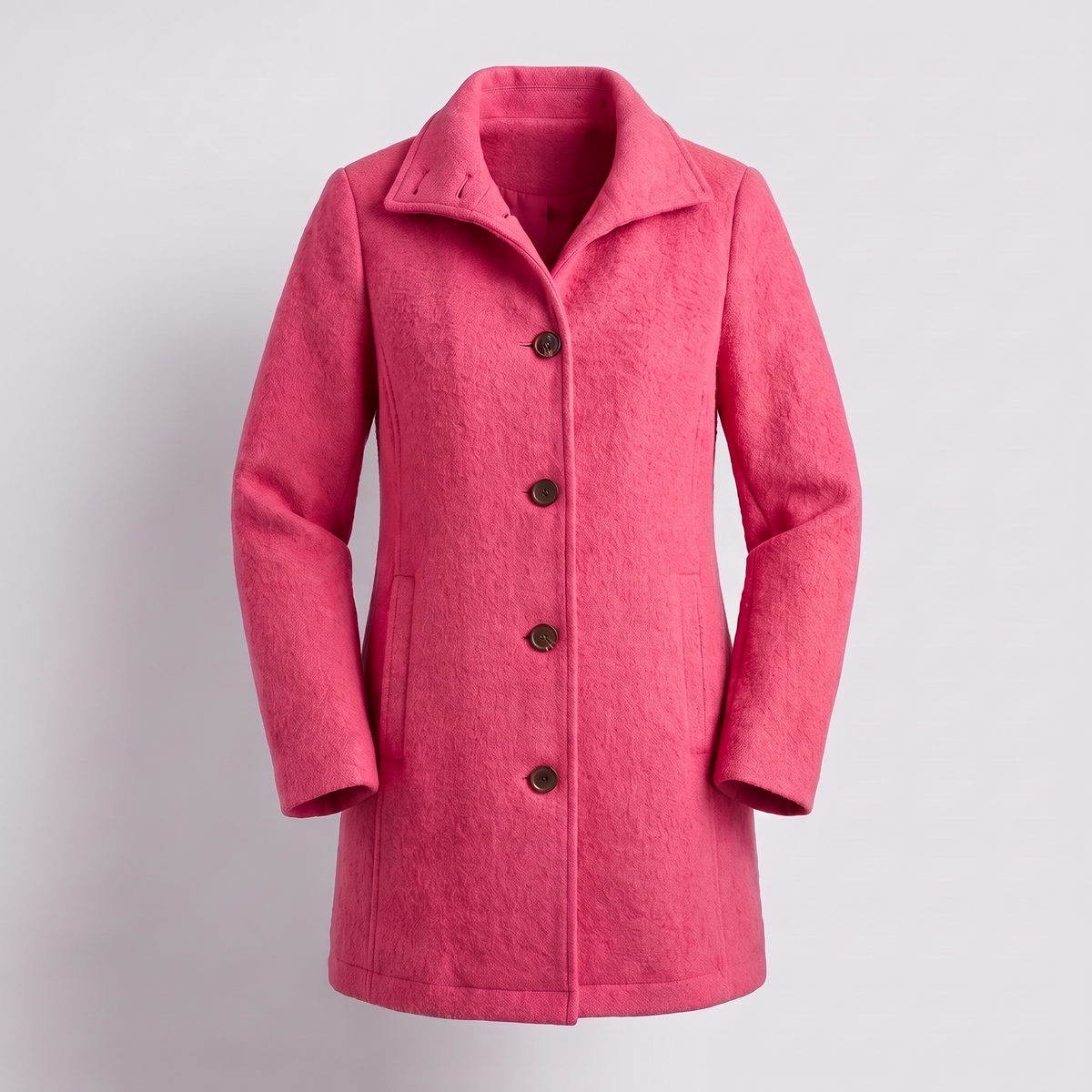 Clara Heritage Wool Coat - Pink
