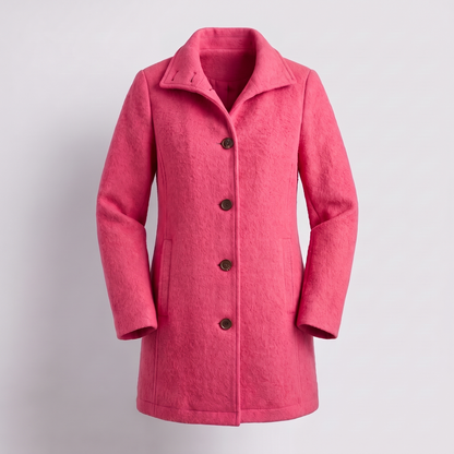 Clara Heritage Wool Coat - Pink