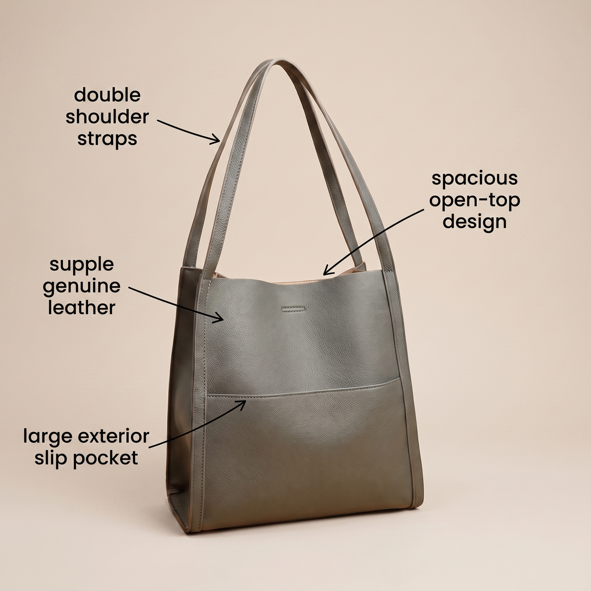 Clara Leather-Look Shoulder Bag