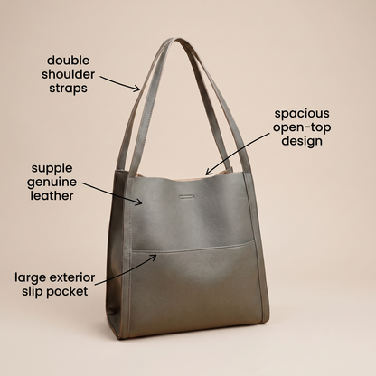 Clara Leather-Look Shoulder Bag