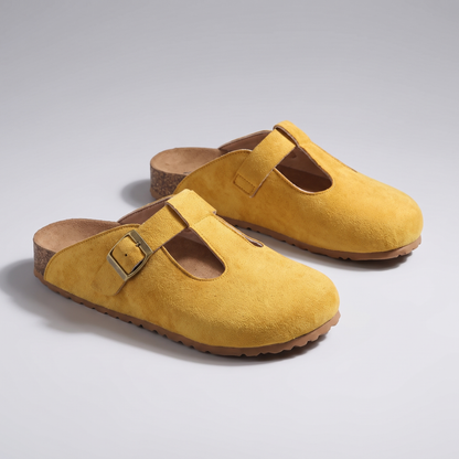 Clara Streamlined Comfort Clogs - Yellow