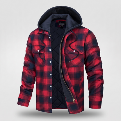 Claremont Checked Jacket - Black/Red