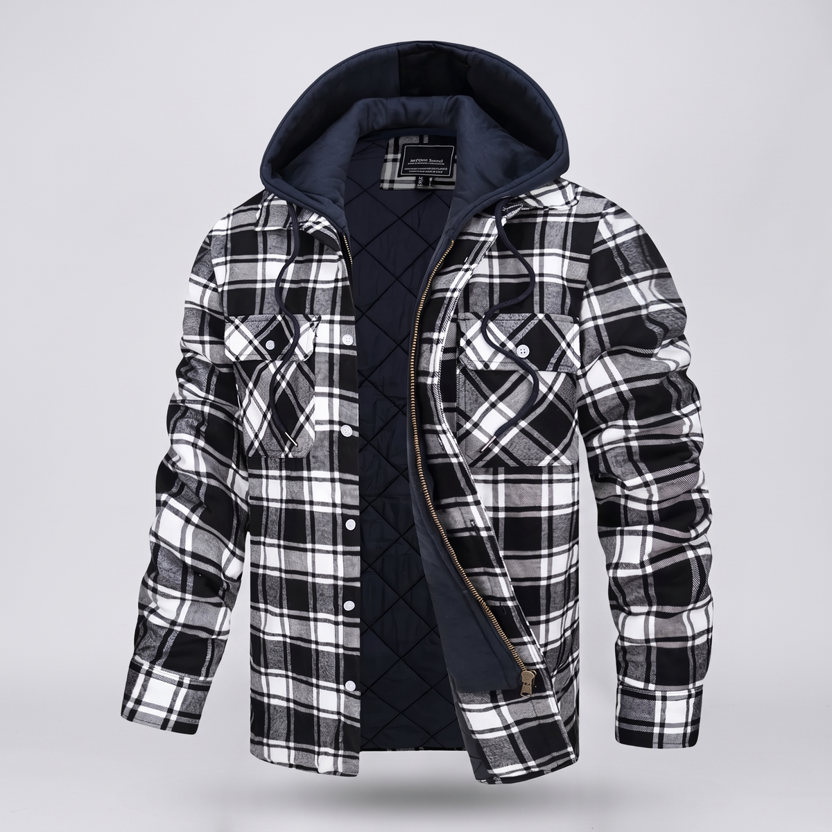 Claremont Checked Jacket - Black/White