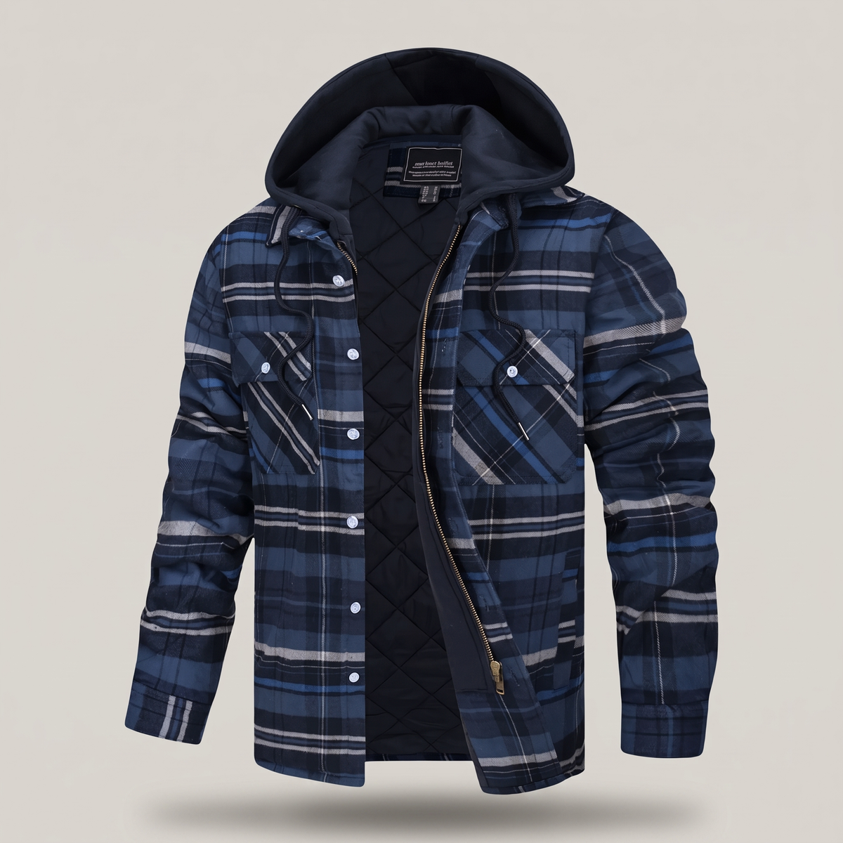 Claremont Checked Jacket - Navy Blue