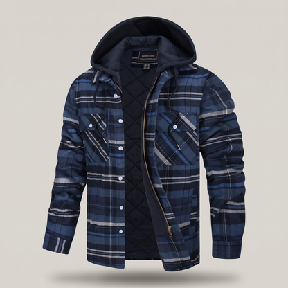 Claremont Checked Jacket - Navy Blue