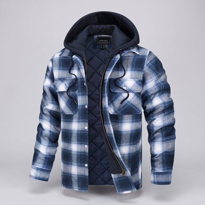 Claremont Checked Jacket - Sky Blue