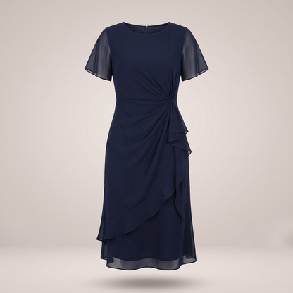 Clarisse Soft Flow Waist Dress - Navy
