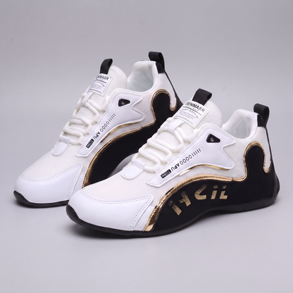 Classic Everyday Comfort Trainers - Black White