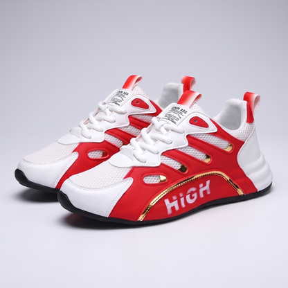 Classic Everyday Comfort Trainers - Red