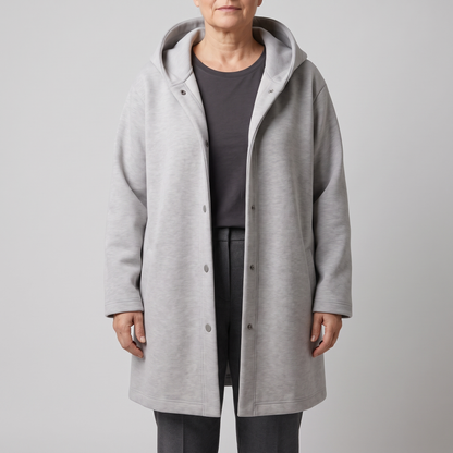 Classic Hooded Button Coat