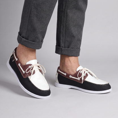 Classic Leather-Look Boat Shoes