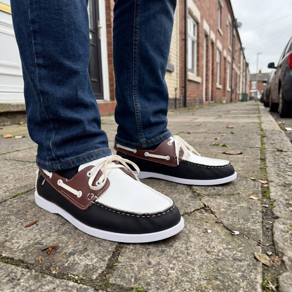 Classic Leather-Look Boat Shoes