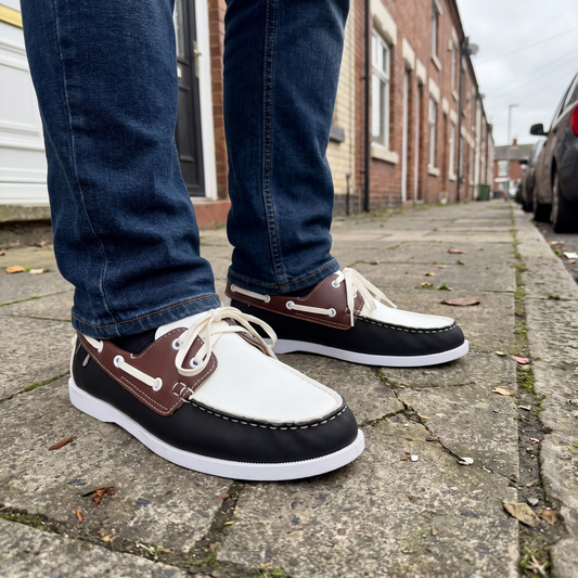 Classic Leather-Look Boat Shoes