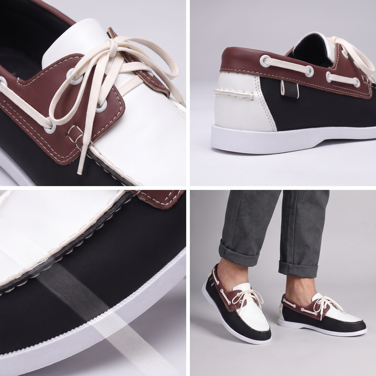 Classic Leather-Look Boat Shoes