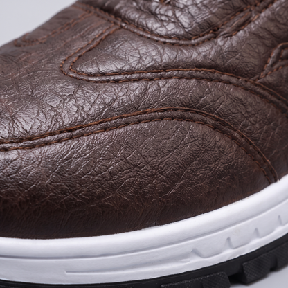 Classic Leather-Look Support Shoes