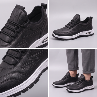 Classic Leather-Look Support Shoes