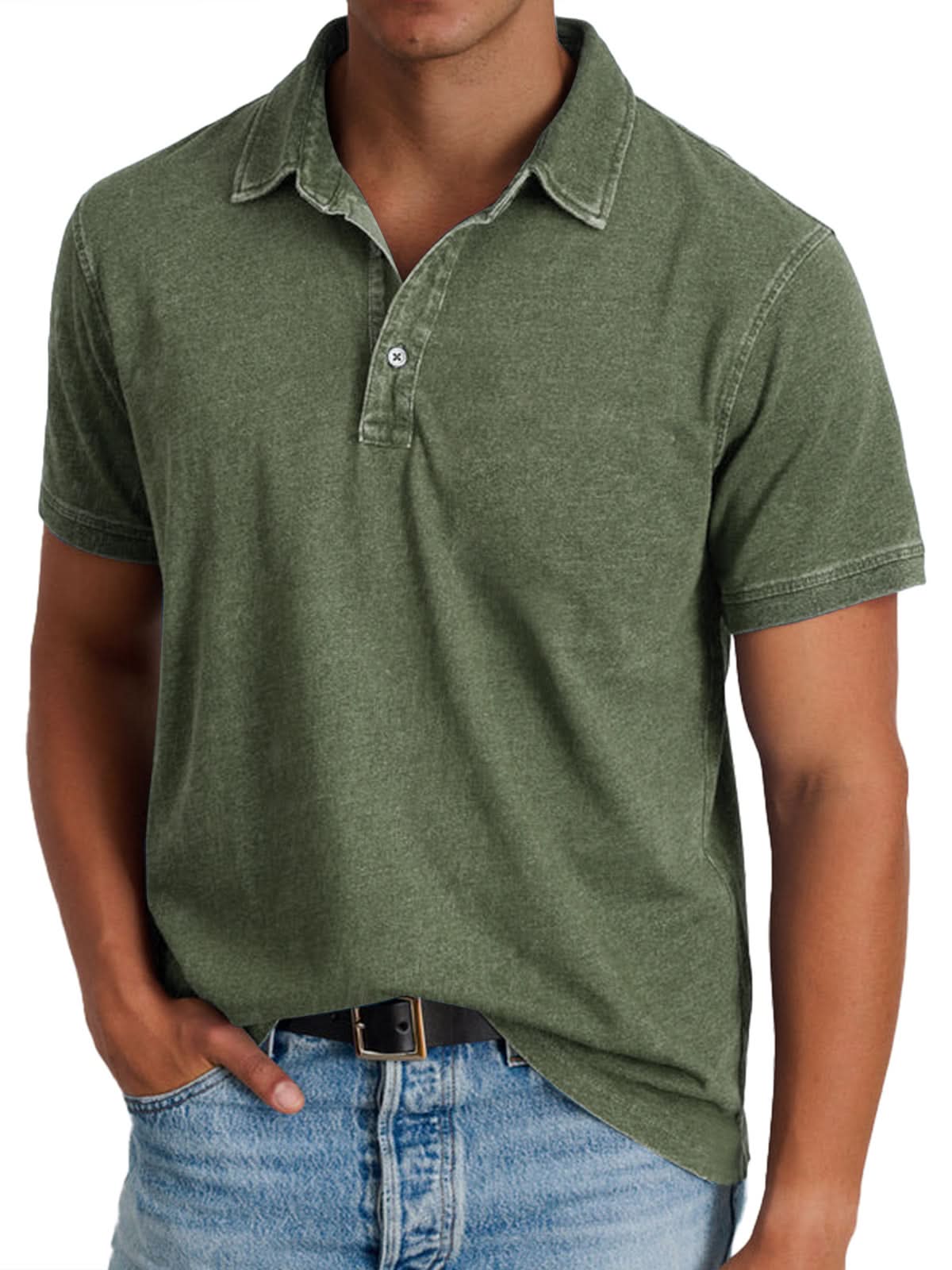 Classic Polo Tee - Army Green