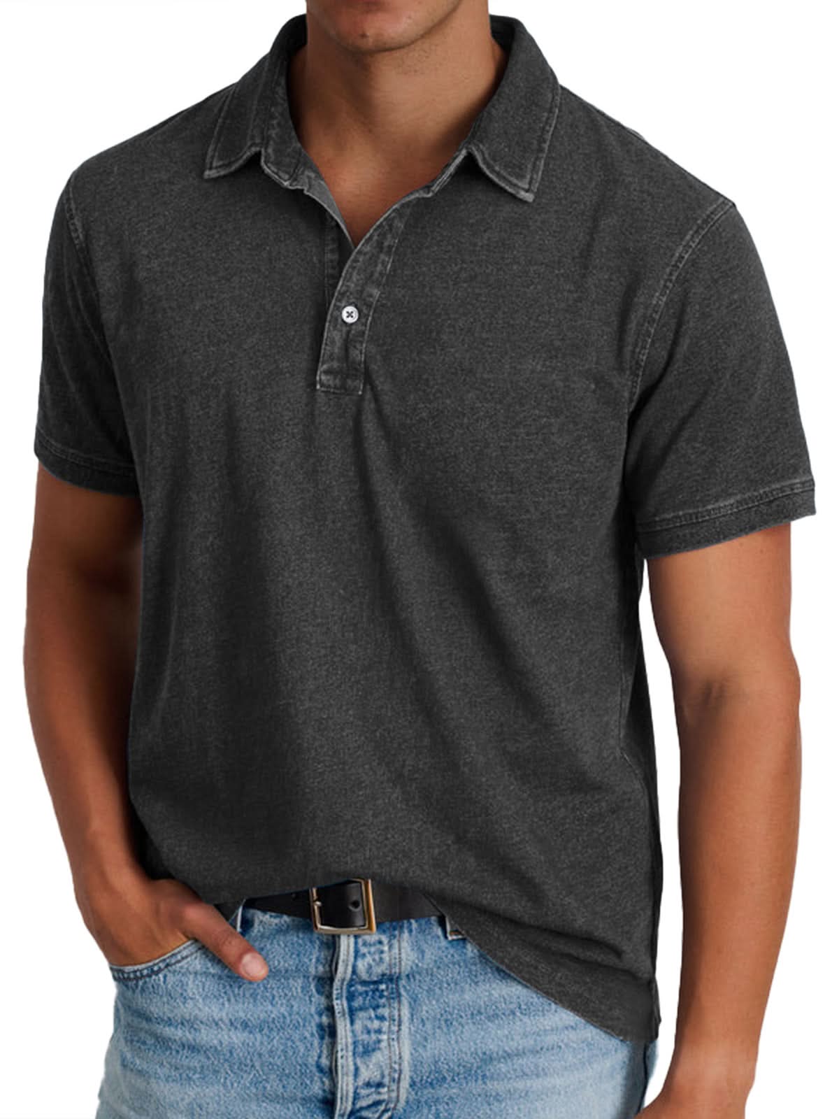 Classic Polo Tee - Black