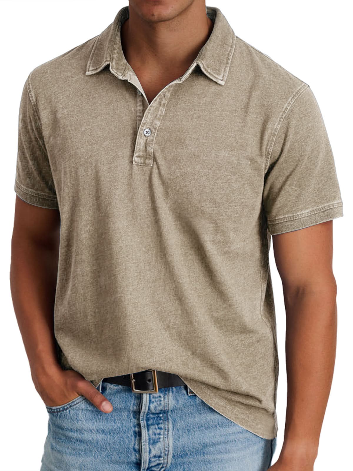 Classic Polo Tee - Khaki