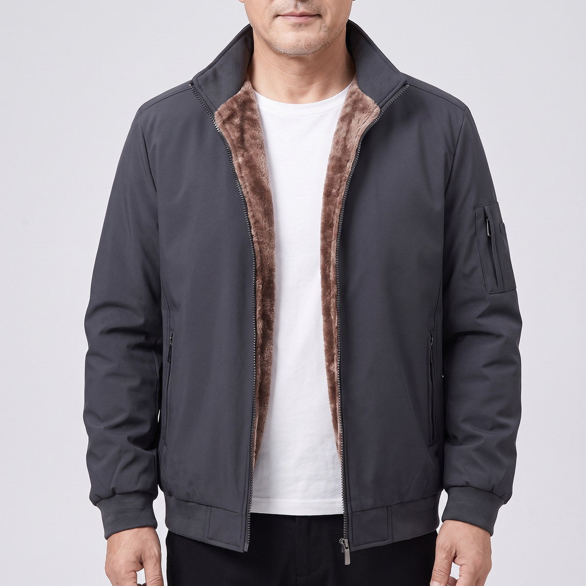 Classic Quilted Bomber Jacket