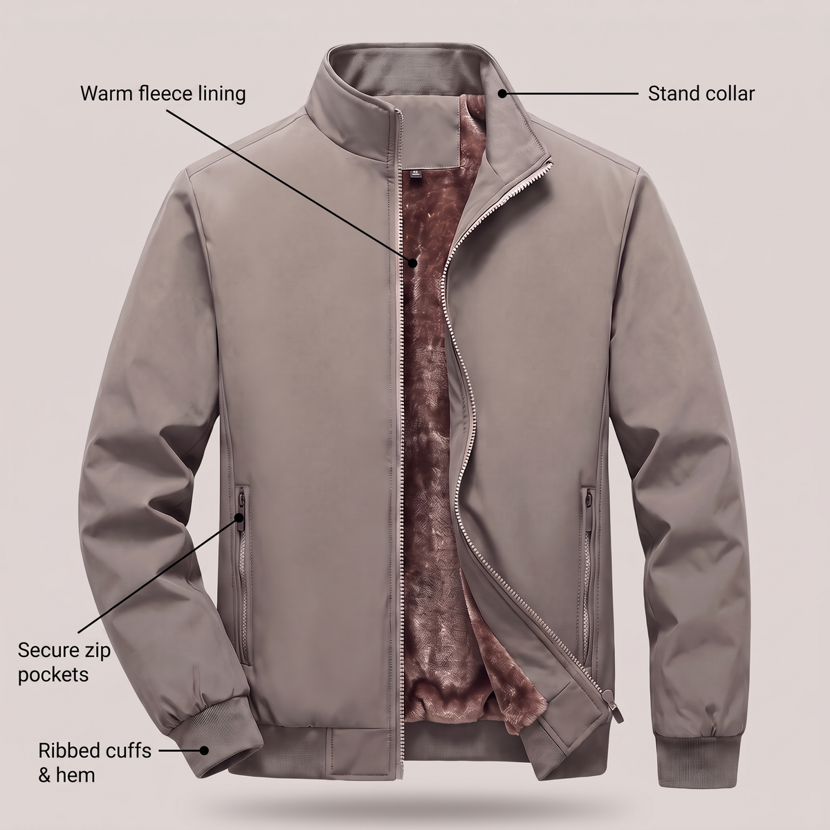 Classic Quilted Bomber Jacket