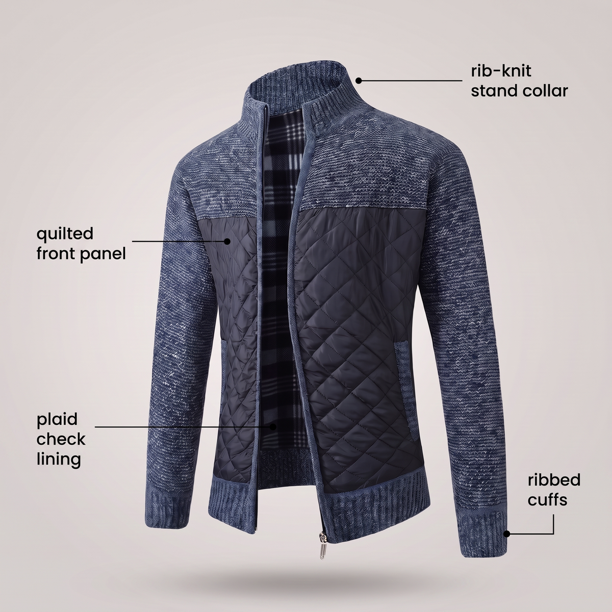 Classic Quilted Knit Jacket