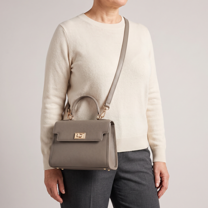 Classic Structured Leather-Look Handbag