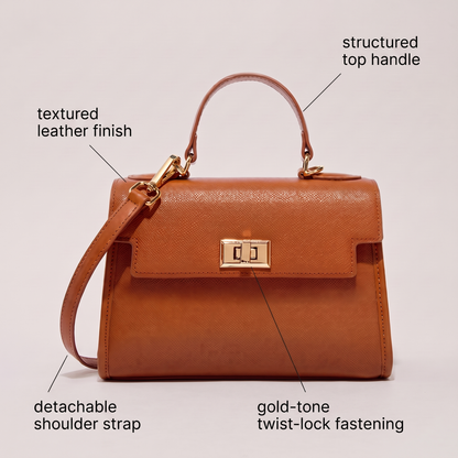 Classic Structured Leather-Look Handbag