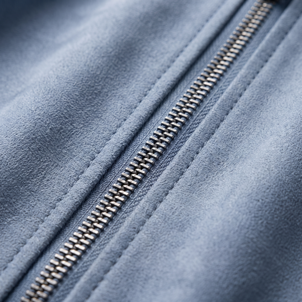 Classic Suede-Look Zip Bomber