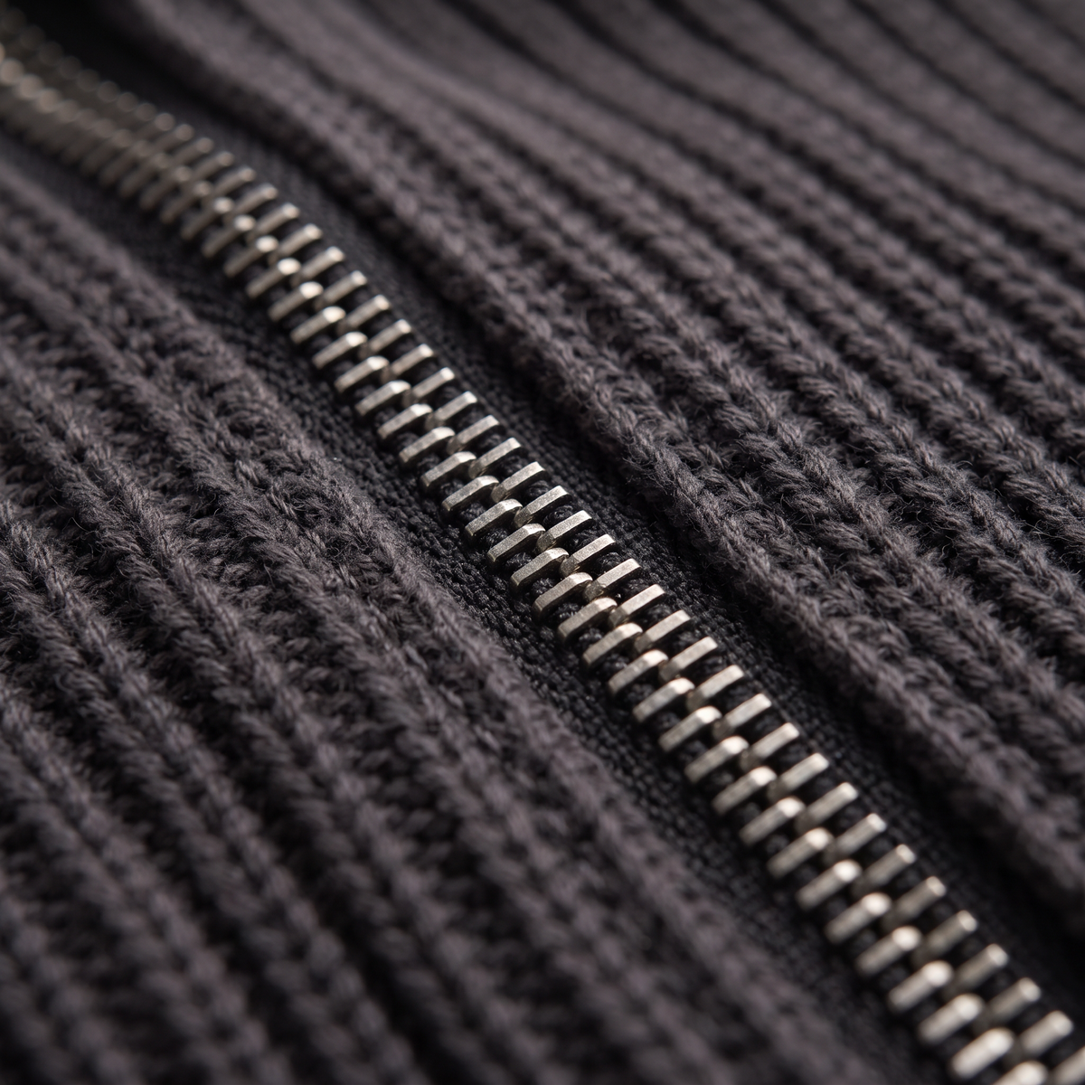 Classic Textured Zip Jumper