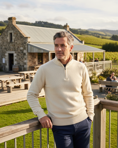 Classic Wool Pullover - Natural