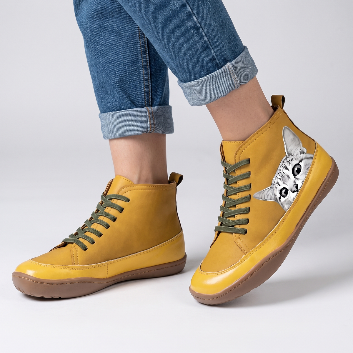 Cleo Feline Leather-Look Boots