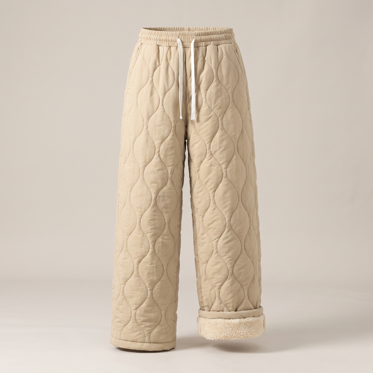Cloud Comfort Quilted Pants - Beige