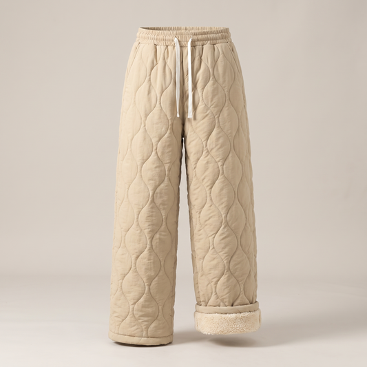 Cloud Comfort Quilted Pants - Beige