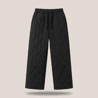 Cloud Comfort Quilted Pants - Black