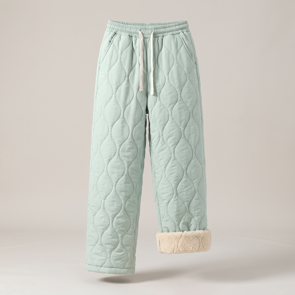 Cloud Comfort Quilted Pants - Blue