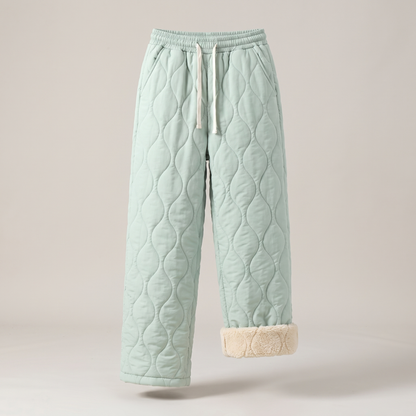 Cloud Comfort Quilted Pants - Blue