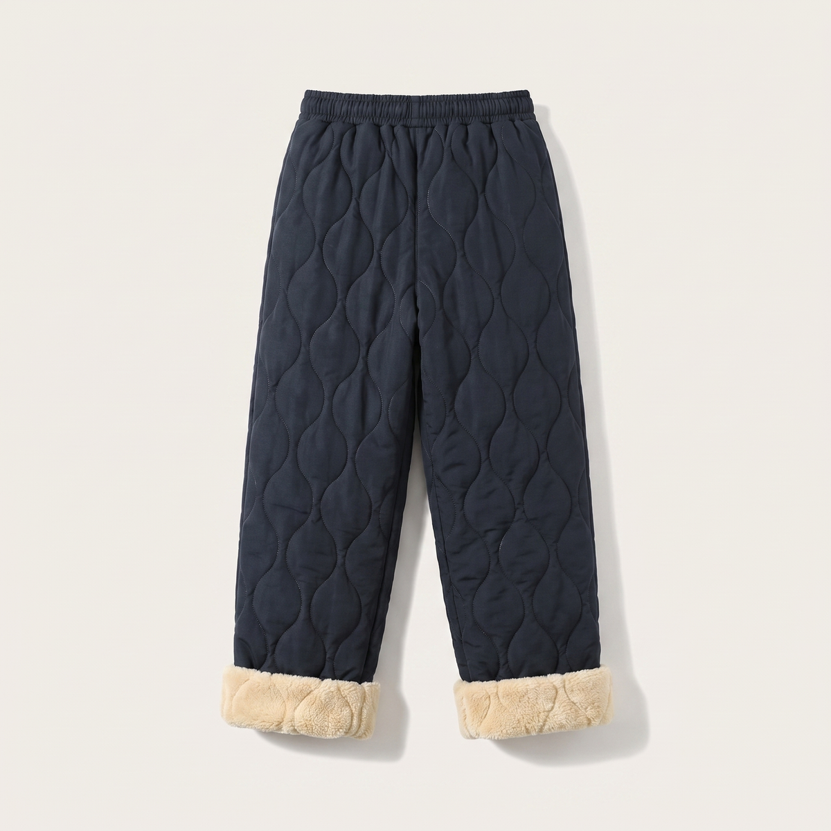 Cloud Comfort Quilted Pants - Navy