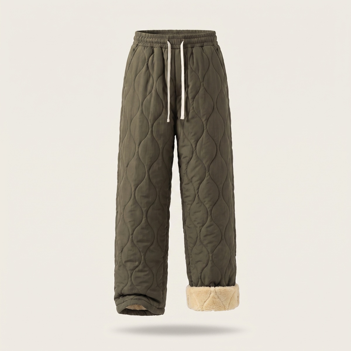 Cloud Comfort Quilted Pants - Olive