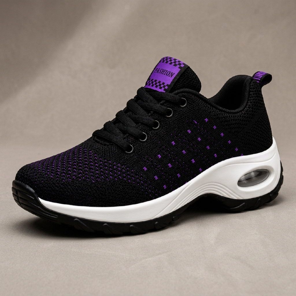 Cloudmere Flex Comfort Shoes - Black Purple