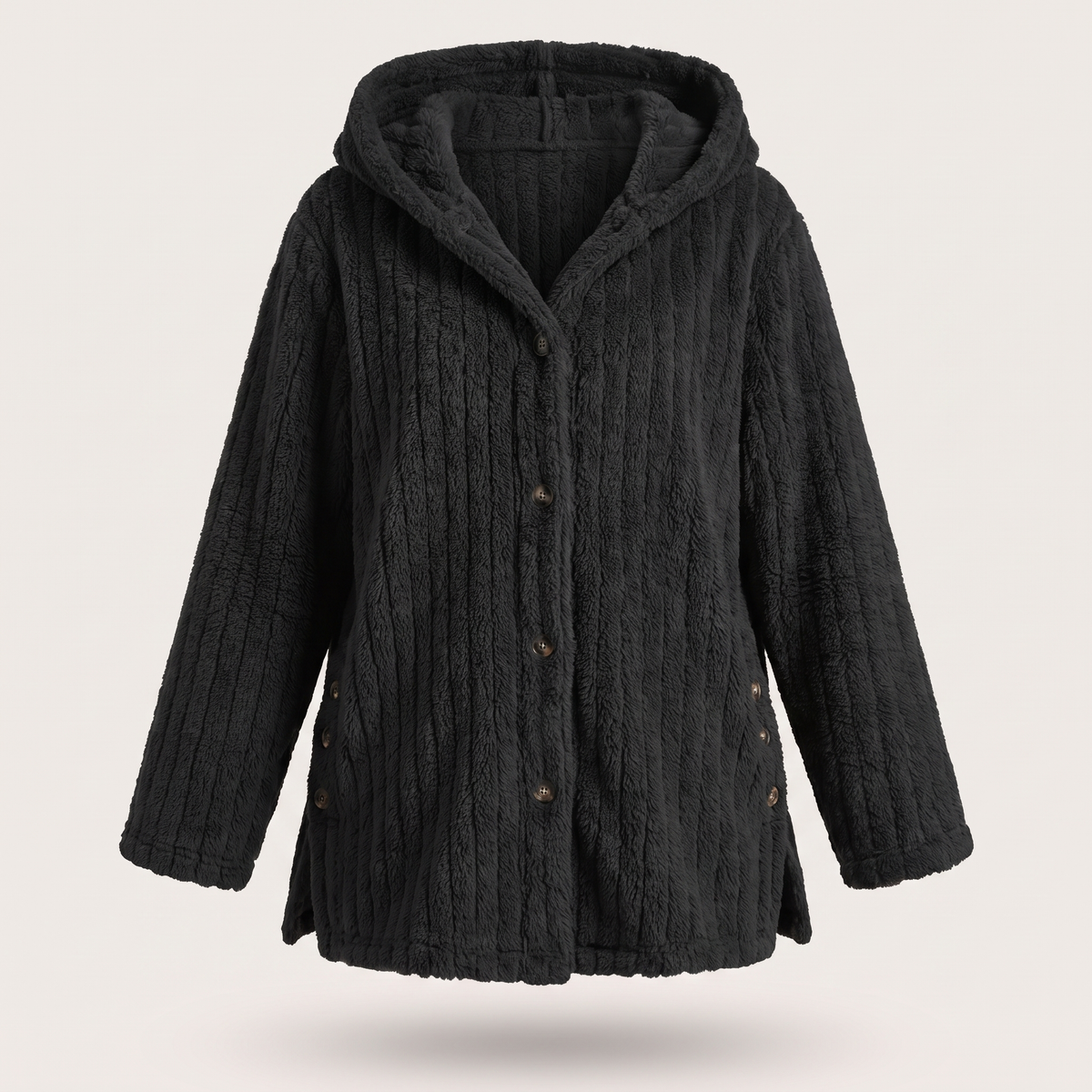 Comfort Layer Hooded Jacket - Black