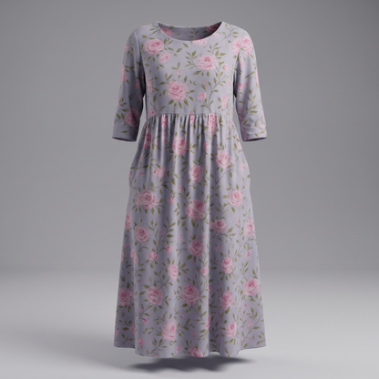 Comfortable Flow Dress - Dusty Lilac